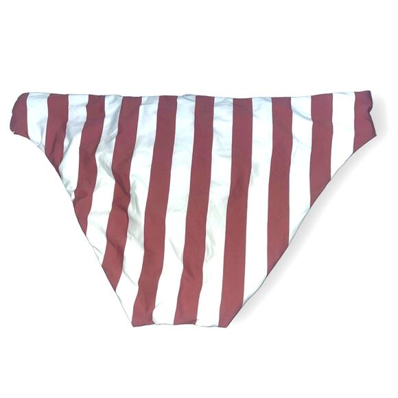 Gianni Bini Candy Stripe Swim Bikini Bottoms | Sz XL, White/Pink NEW! - Picture 5 of 8